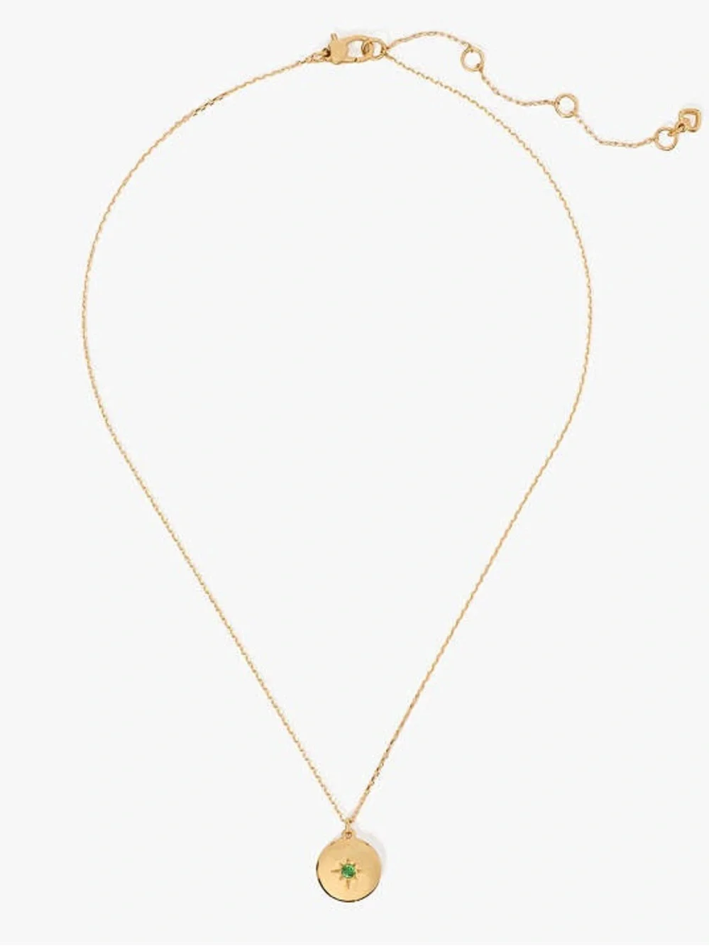 NWT $68 kate spade The Color Spark Collection Green Joy Medallion Necklace